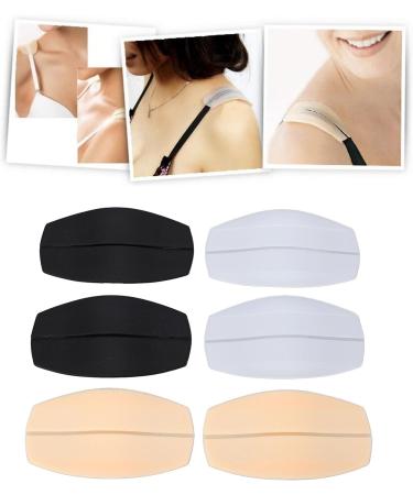 WOMEN SHOULDER PAD SOFT SILICONE NON SLIP ADJUSTABLE PADS SKIN BLACK WHITE COLOR FOR COMFORT AND SUPPORT - Buy Online on GoSupps.com