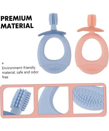 Minkissy 8-Pack Silicone Toothbrushes for Teething - Safe Food-Grade Baby Training Brushes & Chew Toys - Buy Online on GoSupps.com