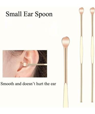 Spring Ear Wax Cleaner Tool Set - Stainless Steel Ear Pick Kit for Ear Wax Removal (Gold) - Buy Online on GoSupps.com