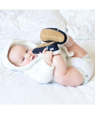 Dotty Fish Suede Baby Slippers | Warm Fleece Lined | Non-Slip Soft Sole for Boys and Girls | Navy | 2-3 Years - Buy Online on GoSupps.com