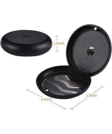 BICASUU (2 Pack) Retainer Case Solid Orthodontic Retainer Case (Black) - Buy Online on GoSupps.com