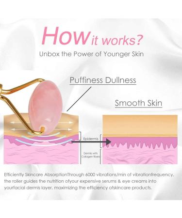 Rose Quartz Face Roller Set - Facial Massager Tools for Skin Care Beauty - Pink Jade Roller Gua Sha for Puffiness Relief - Buy Online on GoSupps.com