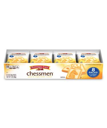 Pepperidge Farm Chessmen Butter Cookies, 7.2 oz. Multi-pack Tray, 8-count 0.9 oz. Snack Packs