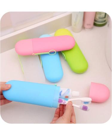 Digjobk Green Toothbrush Mug | Portable Mouthwear & Holder | Travel Toothbrush & Toothpaste Storage | Outdoor Bathroom Accessories - Buy Online on GoSupps.com