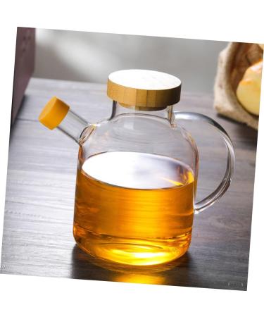 MAGICLULU Glass Container with Lid Oil Storage Can Grease Container Glass Terrarium with Lid Olive Oil Bottle Dispenser Glass Containers with Lids Oil Dispenser High Borosilicate Ceramics medium As Shown - Buy Online on GoSupps.com
