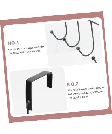 SOESFOUFU Door Behind Hanger 2pcs Door Hook Metal Clothes Hanger Towel Hook Bathroom Towel Nail- Coat Hook Shelf On The Door - Buy Online on GoSupps.com