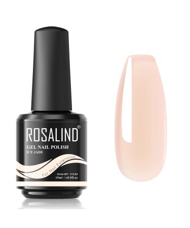 Rosalind nail extension gel naked pink poly nails gel 15ml builder nude pink gel quick extension building nail gel nail extension gel nail structure nail art diy ice jade