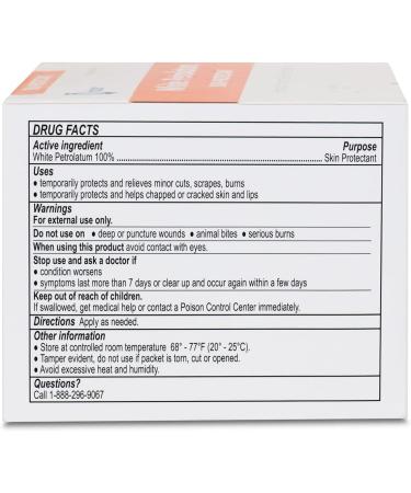 144 Packets of White Petroleum Jelly for Dry Skin | Soothing and Healing Formula for Minor Skin Irritations | 5g Foil Packets - Buy Online on GoSupps.com