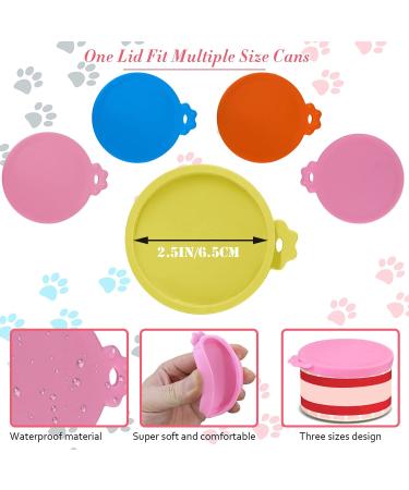 7 Pcs Silicone Pet Can Covers for 3 oz 2.5 oz Cat Food Cans - Food Can Lids for Small Pets - Buy Online on GoSupps.com