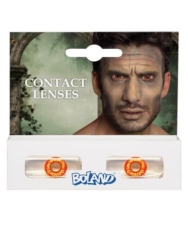 Boland - Coloured motif contact lenses 2 pieces without prescription monthly lenses for 3 months carnival theme party Halloween Orc