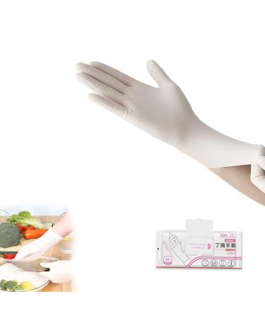 Disposable Flip Top Nitrile Housework Gloves Food Grade Multipurpose Thickened Waterproof Cleaning and Dishwashing Gloves (30PCS M(3.15-3.54 Inch)) 30PCS M(3.15-3.54 Inch)