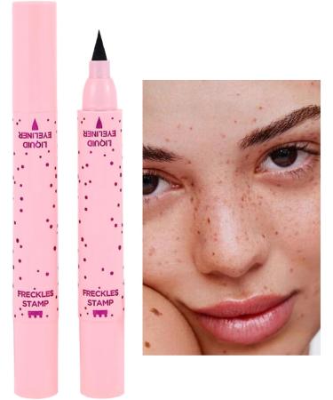 Fake Freckles Face Dots Pen Beauty Waterproof 2in1 Fake Freckles Stamp Eyeliner For Makeup Enhancement Natural Look 01 - Buy Online on GoSupps.com