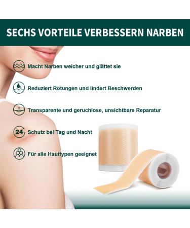 Silicone Scar Sheets (4cm x 150cm) | Professional Treatment for C-Section Burns Keloids & Acne Medication-Free Solution - Buy Online on GoSupps.com