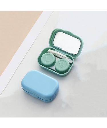 Jiazhishun 4-Piece Colorful Contact Lens Storage Container Set - Portable Travel Case with Mirror & Tweezers for Home & On-the-Go - Buy Online on GoSupps.com