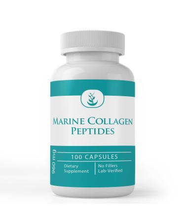 PURE ORIGINAL INGREDIENTS Marine Collagen Peptides (100 Capsules) Always Pure No Additives or Fillers Lab Verified 100 Count (Pack of 1)