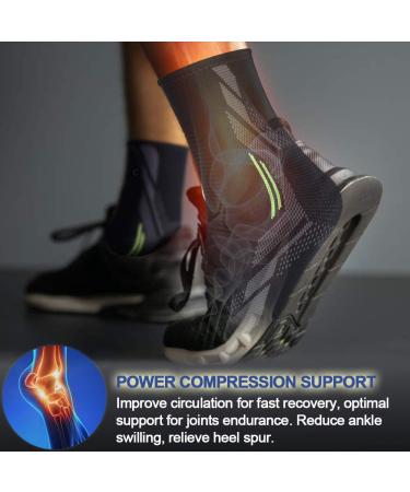 Beister Compression Ankle Brace for Men and Women - Elastic Support for Sprains, Plantar Fasciitis, Achilles Tendon, Heel Spurs - Black (Size 5) - Buy Online on GoSupps.com