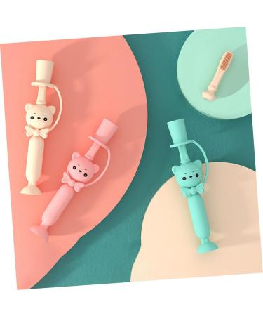 Minkissy Silicone Baby Toothbrush - Children's Oral Care & Training Toothbrush with Caricature Design for Safe & Fun Brushing - Buy Online on GoSupps.com