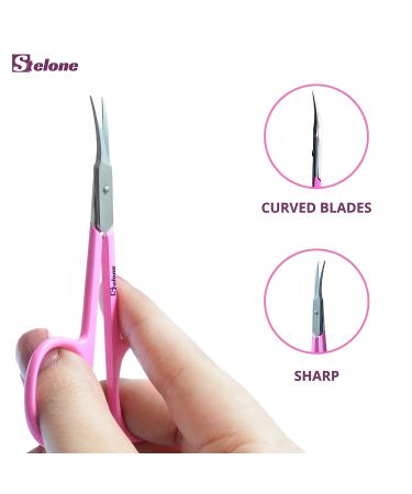 Stelone Premium Cuticle Scissors - Small Curved Stainless Steel Beauty Scissor for Women - Buy Online on GoSupps.com