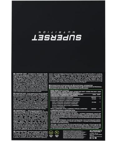 Superset Nutrition - Carnitine Shot (12x60ml) - L-Carnitine in oral solution for optimal absorption - Ideal in dry periods! -Tropical flavor - Buy Online on GoSupps.com