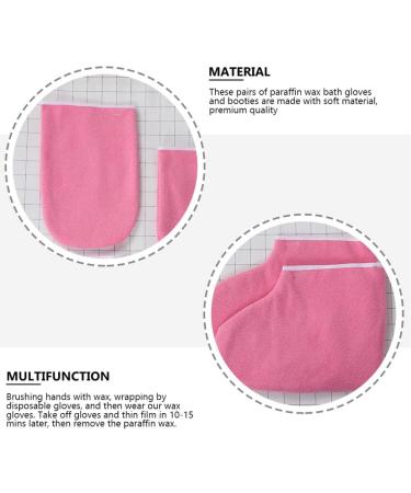 FOMIYES 10 Sets Leather Horn Boots Foot Spa Sock Nail Tools Manicure Tools Paraffin Foot Pedicure Remover Spa Skin Care Gloves Nursing Spa Tool Work Polyester Lining Hand Hot Wax - Buy Online on GoSupps.com