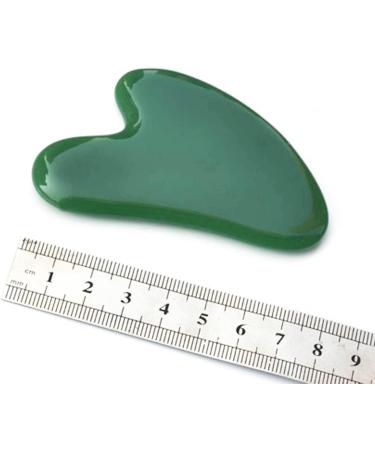Heart-Shaped Guasha Tool for Wrinkle Reduction - Green Massage Stone for Adults | Dark Green Roller Board - Buy Online on GoSupps.com