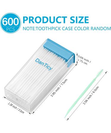 Buy Brushpicks Interdental Toothpicks - Soft Bristle Dental Floss Picks for Plaque Removal | 600PCS (Pack of 5) | Mint Flavor | International Shipping Available - Buy Online on GoSupps.com