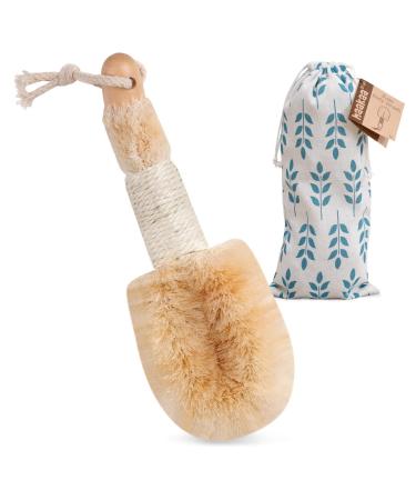 haakaa Sisal Body Brush Shower Brush for Cleaning Bath Brush Dry Skin Brush - Natural Spa to Improve Blood Circulation Exfoliate Skin  Sisal Bristle for Men & Women - 9.4 Length