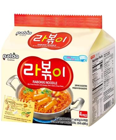PALDO Rabokki Ramen Korean Topokki Taste Hot & Spicty Instant Noodles 145g (Pack of 16) - Buy Online on GoSupps.com