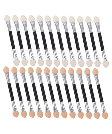 Hemoton 48 Pcs Latex Eye Shadow Stick Makeup Applicator Comestic Applicator Eyeshadow Aluminum 7.5x1x0.5cmx2pcs Beige Khaki X2pcs