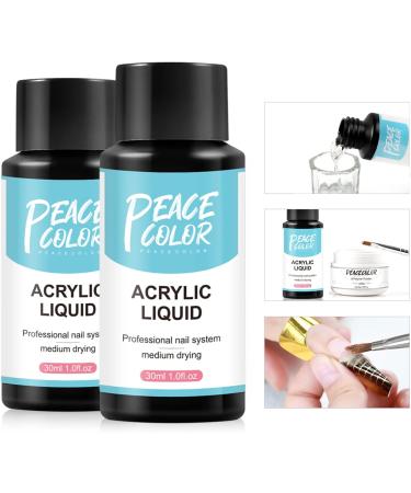 PEACECOLOR 2PCS 30ML Acrylic Liquid Monomer Non-Yellowing Acrylic Liquid for Acrylic Powder Acrylic Nail Extensions and Carving Manicure Art Gift for Women Girls Nail Art DIY at Home Salon color 180 - Buy Online on GoSupps.com