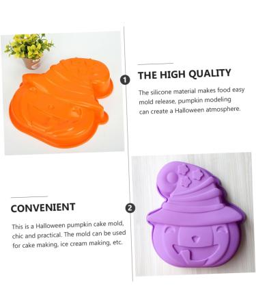 UPKOCH Halloween Pumpkins 2 pcs Baking Color Ice Silicone Pie Mold Tool Molds Pumpkin Pan Chocolate Halloween Cube Trays - Buy Online on GoSupps.com