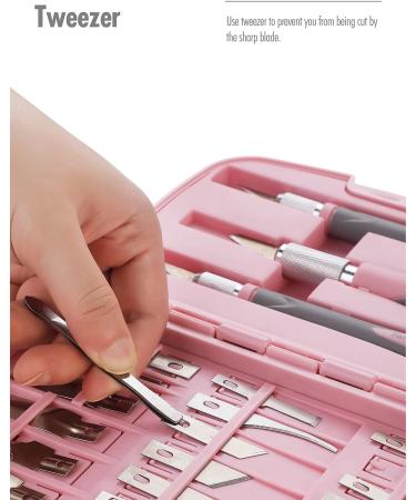 FantastiCAR Craft Knife Set (30pcs) - Precision Cutter Blades for Art, Scrapbooking, Stencil, and More - Pink - Buy Online on GoSupps.com