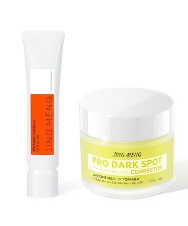 Dark Spot Corrector Remover 10% Azelaic Acid Serum Advanced Liposome Encapsulated Niacinamide HPR Vitamin C Acne Rosacea Treatment Pore Refining Redness Relief (ORANG YELLOW)