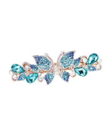 Lichengtai vintage hair clips women hair clips Elegant butterfly crystal rhinesty hair jewelry wedding headdress for thick thin hair fashionable hair styling accessories for women girls blue - Buy Online on GoSupps.com