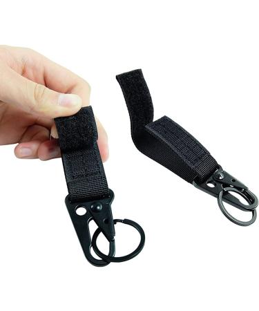 FAIRWIN Tactical Gear Clip  Nylon Key Ring Holder or Tactical Belt Keepers Military Utility HangerÂ Carabiner Tactical Molle Hook  Black  Tan  Green Black-2 - Buy Online on GoSupps.com