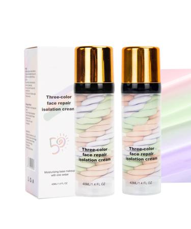 Primer Makeup Pore Minimizer Primer For Foundation Base Professional Make Up Primer For Face Hydrating Isolation Cream Colour Corrector Makeup Primer Waterproof & Long Lasting (2PCS)