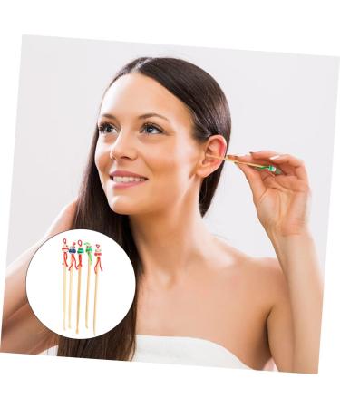 PartyKindom 12pcs Ear Wax Remover Kit Wooden Ear Hanging Wax Cleaner DIY Pendant for Decor Random Color - Buy Online on GoSupps.com