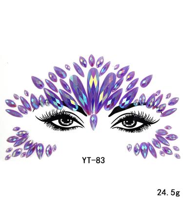 Face Jewels Stickers & Glitter Set for Festival, Rave, Party - Mermaid Crystal Temporary Tattoos - 6 Sets with 4 Boxes of Face Gems - Buy Online on GoSupps.com