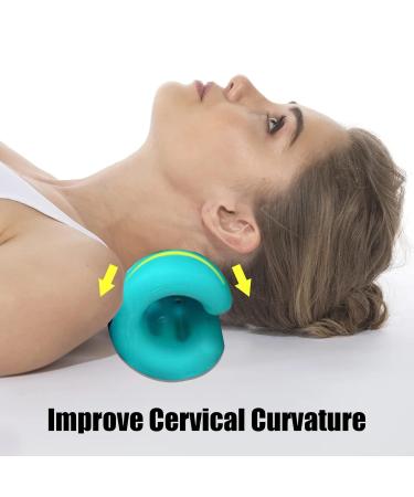 Naked Decorations Neck Cloud - Cervical Traction Device for Neck Pain Relief & Support | Blue-Green Neck Cushion for Alignment & Relaxation - Buy Online on GoSupps.com