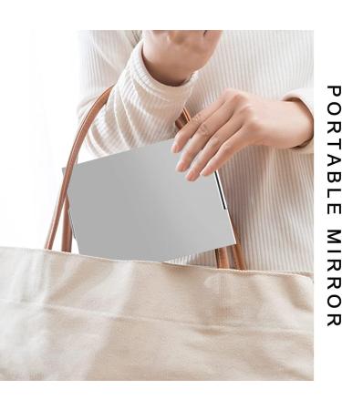 LELE LIFE 2Pack Ultra-Slim Portable Folding Mirror | Aluminum Shell | Travel Makeup Mirror | Vanity Mirror 6.7 x 5.1in | Easy to Carry & Desktop Folding Mirror - Buy Online on GoSupps.com