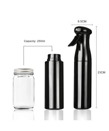 Continuous Spray Bottle - Ultra Fine Mister for Hair, Plants & Cleaning - BPA Free 250ml (Black) - Buy Online on GoSupps.com