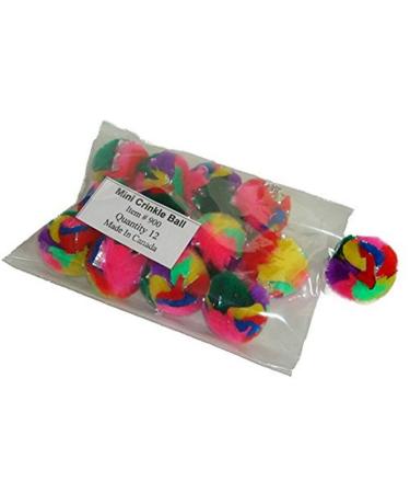 Cancor Innovations Mini Crinkle Ball Cat Toy 12 Pack