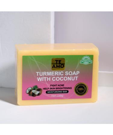 Te Amo Turmeric Soap with Coconut - Dark Spot Remover & Acne Fighting Moisturizing Bar - 5.2 oz - Buy Online on GoSupps.com