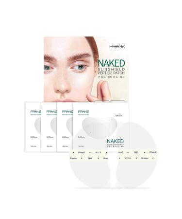 FRANZ UV Protection Peptide Sun Patches Ultra-Thin Sunshield for Face 4 Pairs (Regular Size) Anti-Aging & Skin Rejuvenation Perfect for Outdoor Sports Golf Hiking Driving Korean Skincare 4 Count (Pack of 1)