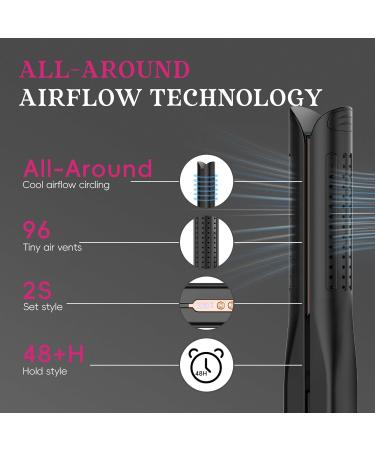 SKIMI Airflow Styler - Titanium Flat Iron & Curling Iron with Dual Voltage 5 Temps & Auto Off - Professional Hair Straightener with Cooling Air Vents - Buy Online on GoSupps.com