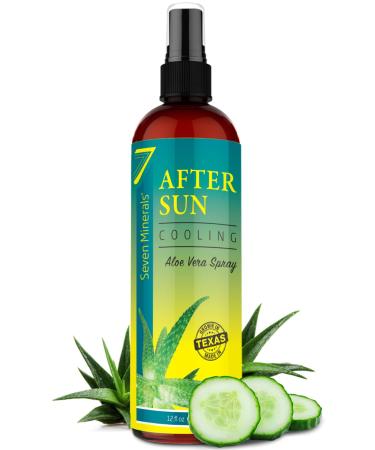 NEW Cooling After Sun Spray with Aloe Vera - For Skin & Face with Instant Sunburn Relief. Unlike Regular Aftersun Lotion  Ours Is Made From Freshly Cut Texas Aloe. With Cucumber & Vitamin E (12 Fl Oz)