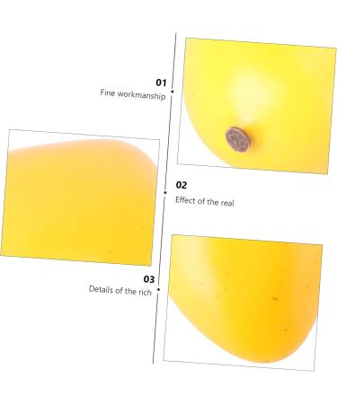 HOMSFOU 6 Pcs Fake Fruit Fruit Model Model Fruit Ornament Fruit Desk Decorations Fruit Photography Props Decor for Kitchen Simulated Fruit Creative Playthings Models Mango Toy Yellowx2pcs Mx2pcs - Buy Online on GoSupps.com