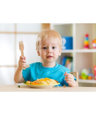Wooden Forks 200 Counts Disposable Forks Compostable Biodegradable Natural Wood Cutlery for Party Weddings Family Gatherings & Dinner Events Durable Wood Forks For Camping 200C - Buy Online on GoSupps.com
