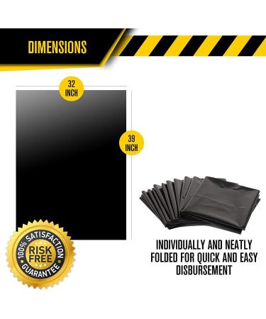 UltraSac 891454 Contractor Trash Bags - 50 Pack with Ties - Heavy Duty 3 MIL Thick - 39 x 32 - 33 Gallon Black Version - Ideal for Industrial, Commercial, and Construction Use - Buy Online on GoSupps.com