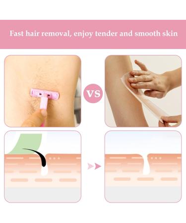 Pink Paper Wax Strips - 100pcs Non Woven Strips for Legs, Face, Eyebrows, and Bikini Waxing - 95.00g (Pack of 1) - Buy Online on GoSupps.com